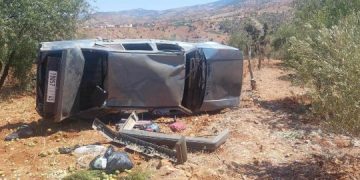 جريحان في حادث انقلاب سيارة خفيفة قرب تارجيست