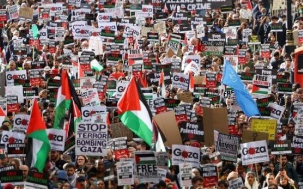 آلاف يتظاهرون في أوروبا دعما لغزة