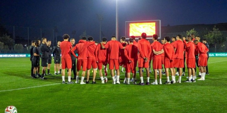 المنتخب الوطني يجري أول حصة تدريبية له تحت إشراف المدرب الجديد محمد وهبي