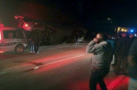 خروج حافلة عن طريقها بالحسيمة يؤدي لإصابة  26 راكبا أحدهم حالته خطيرة