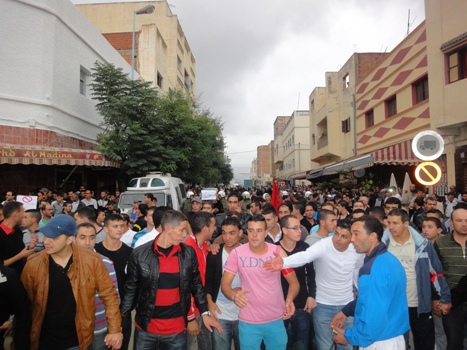 احتجاج للمرة الخامسة بترجيست وسط إنزال أمني