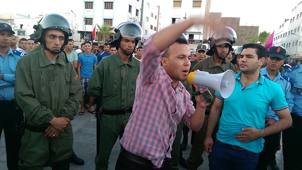 محاصرة وقفة احتجاجية لفروع التنسيق الإقليمي للمعطلين بامزورن