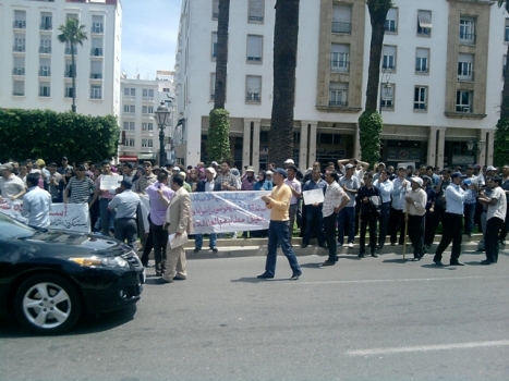 وقفة احتجاجية بالرباط للأساتذة والملحقين المدمجين فوج 2011