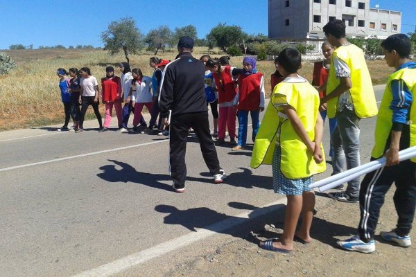 نجاح السباق الأول للعدو الريفي للمؤسسات التعليمية بآيت قمرة