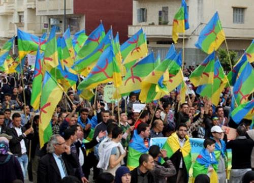 فعاليات الحركة الأمازيغية باوروبا تحتج في بروكسيل