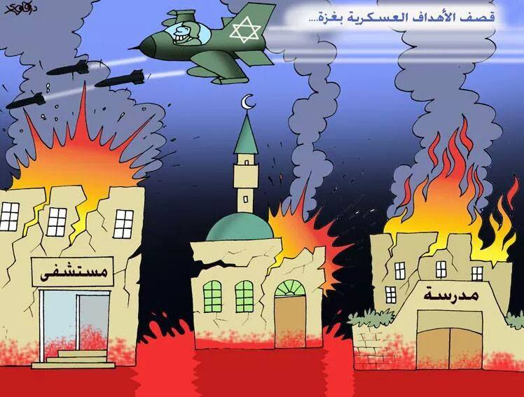 قصف الأهداف العسكرية بغزة