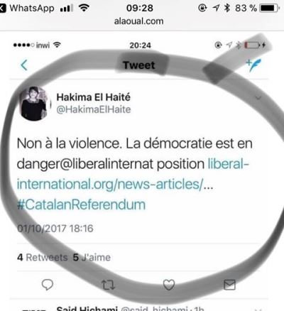 الحيطي:أخاف على ديمقراطية اسبانيا ولا أخاف على بلدي وحزبي