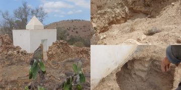 حفر ضريح سيدي بوهم أو علي بجماعة لوطا