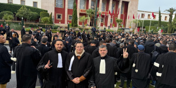 أساتذة القانون يحتجون أمام البرلمان