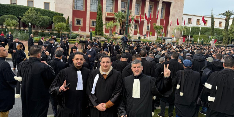أساتذة القانون يحتجون أمام البرلمان
