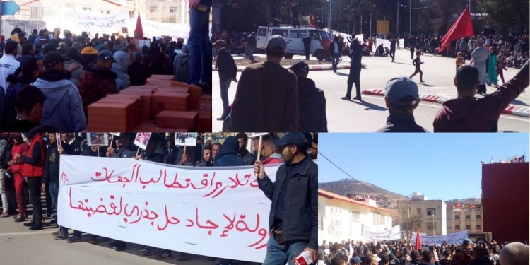 الغلاء والتماطل في تسوية وضعية الأراضي السلالية يخرجان سكان إساكن للاحتجاج