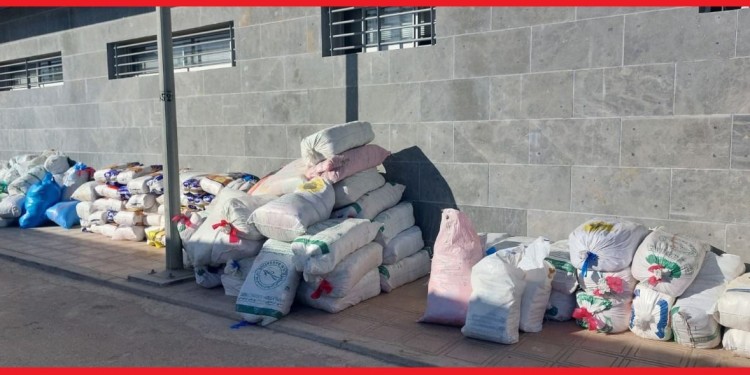 حجز اربعة اطنان من الاكياس البلاستيكية بامزورن